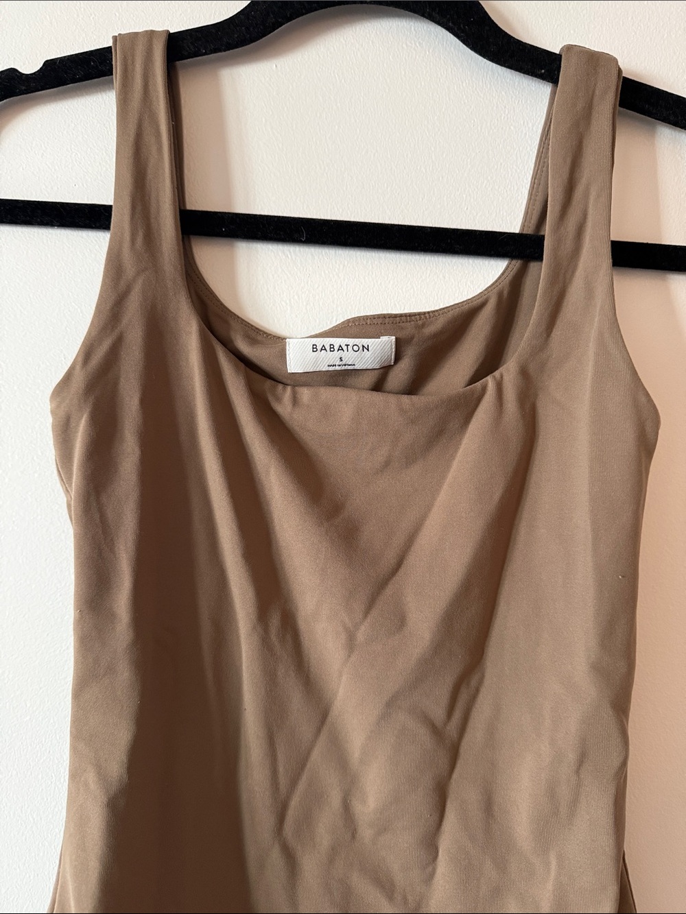 Babaton Taupe Stretch Bodysuit